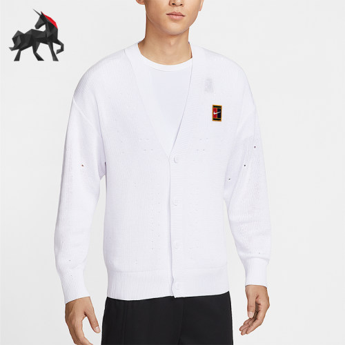 Nike/耐克正品Court Slam男士简约针织透气运动开衫IB7754-100