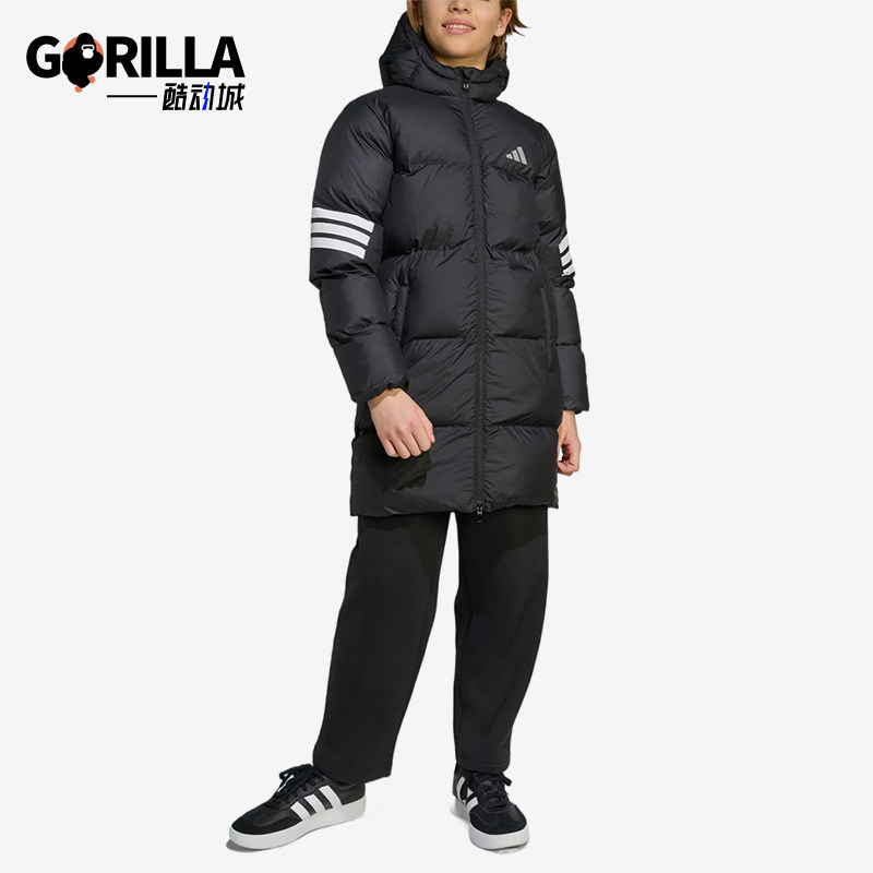 Adidas/阿迪达斯正品FutureIcons新款儿童经典黑白色棉服JW2478