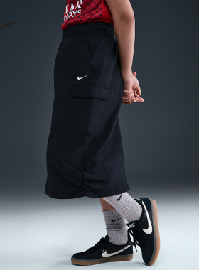 Nike/耐克正品Sportswear大童经典轻盈运动工装半身裙HQ9402-010