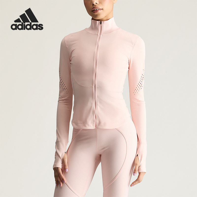Adidas/阿迪达斯正品春秋款女士高领运动修身长袖外套KR6162