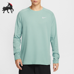 Nike/耐克正品Stride Dri-FIT男士休闲跑步圆领长袖T恤HV2706-017