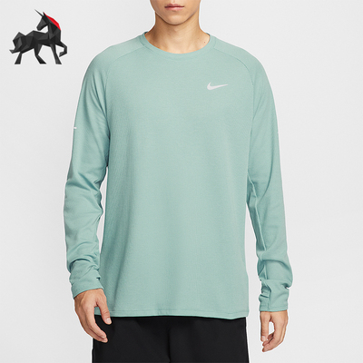 Nike/耐克正品Stride Dri-FIT男士休闲跑步圆领长袖T恤HV2706-017