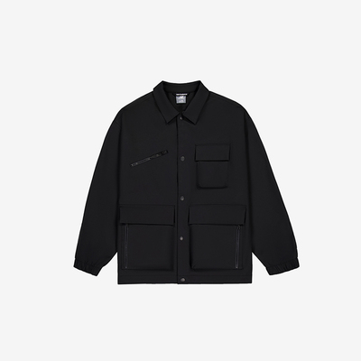 New Balance/NB正品新款男士翻领简约单排扣梭织夹克AMJ51302-BK