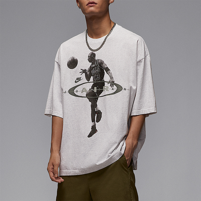 Nike/耐克正品Jordan男士圆领潮流印花透气运动短袖IF1805-051
