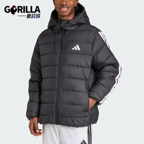 Adidas/阿迪达斯正品冬季男士运动连帽保暖防风拉链棉服JM8355
