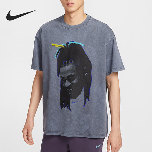 Nike/耐克正品JA 莫兰特男士印花宽松篮球运动T恤HJ3429-010