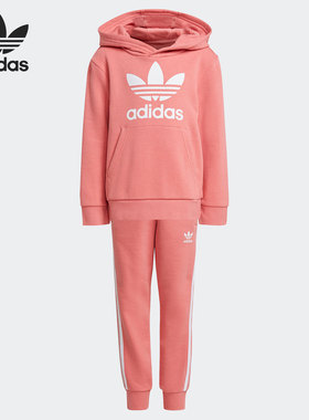 Adidas/阿迪达斯正品三叶草 冬季新款小童装休闲运动套装 GN8207