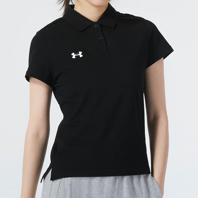 UA/安德玛正品运动女士翻领套头休闲亲肤短袖POLO衫22500519-001