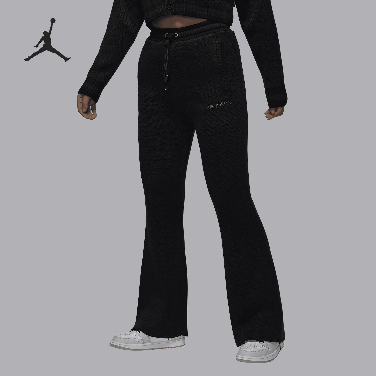 Nike/耐克正品JORDAN女士针织休闲户外微喇长裤FZ4202-010