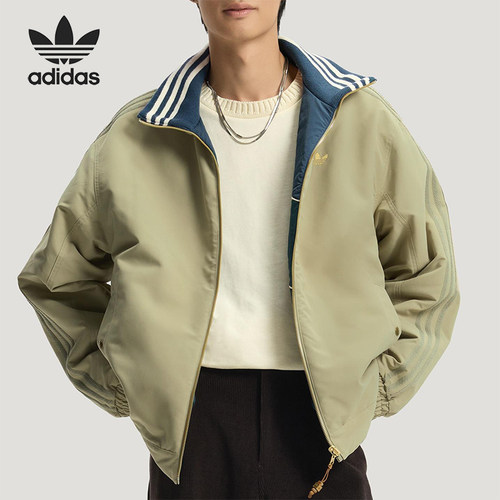 Adidas/阿迪达斯正品三叶草男士保暖复古新年款双面棉服KT0640