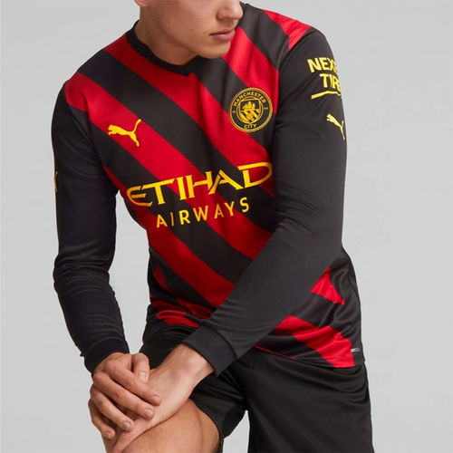 PUMA彪马正品23 Replica LS Away男款足球休闲长袖T恤765723-02