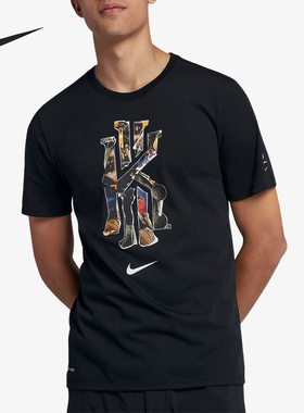 Nike/耐克官方正品男士字母Logo印花休闲圆领短袖T恤 AJ1951-010