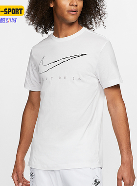 Nike/耐克正品男士字母印花图案圆领经典时尚短袖T恤CT6474-100