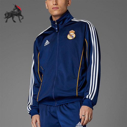 Adidas/阿迪达斯正品REAL MADRID男士立领运动宽松足球外套JW1993