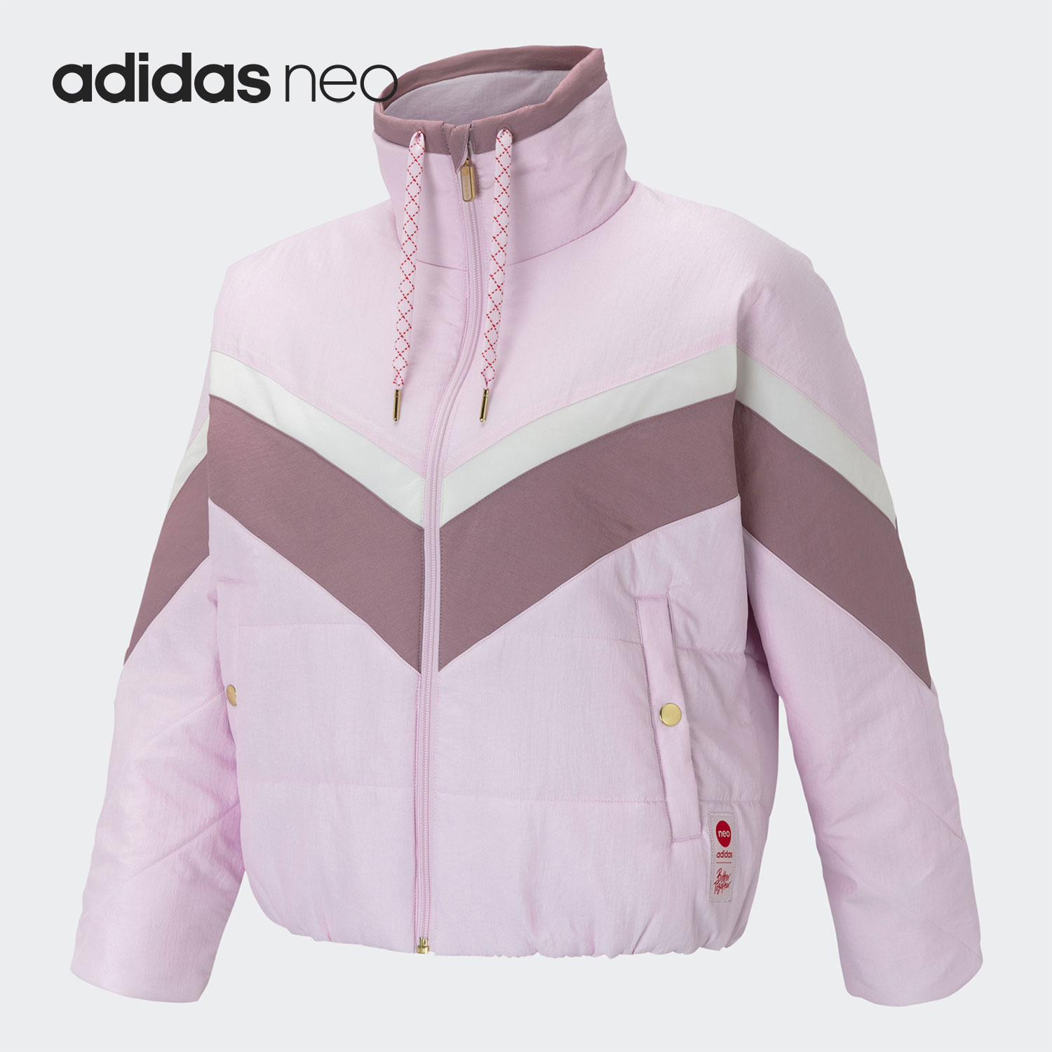Adidas/阿迪达斯正品NEO春季新款女子运动休闲立领棉服HF7302