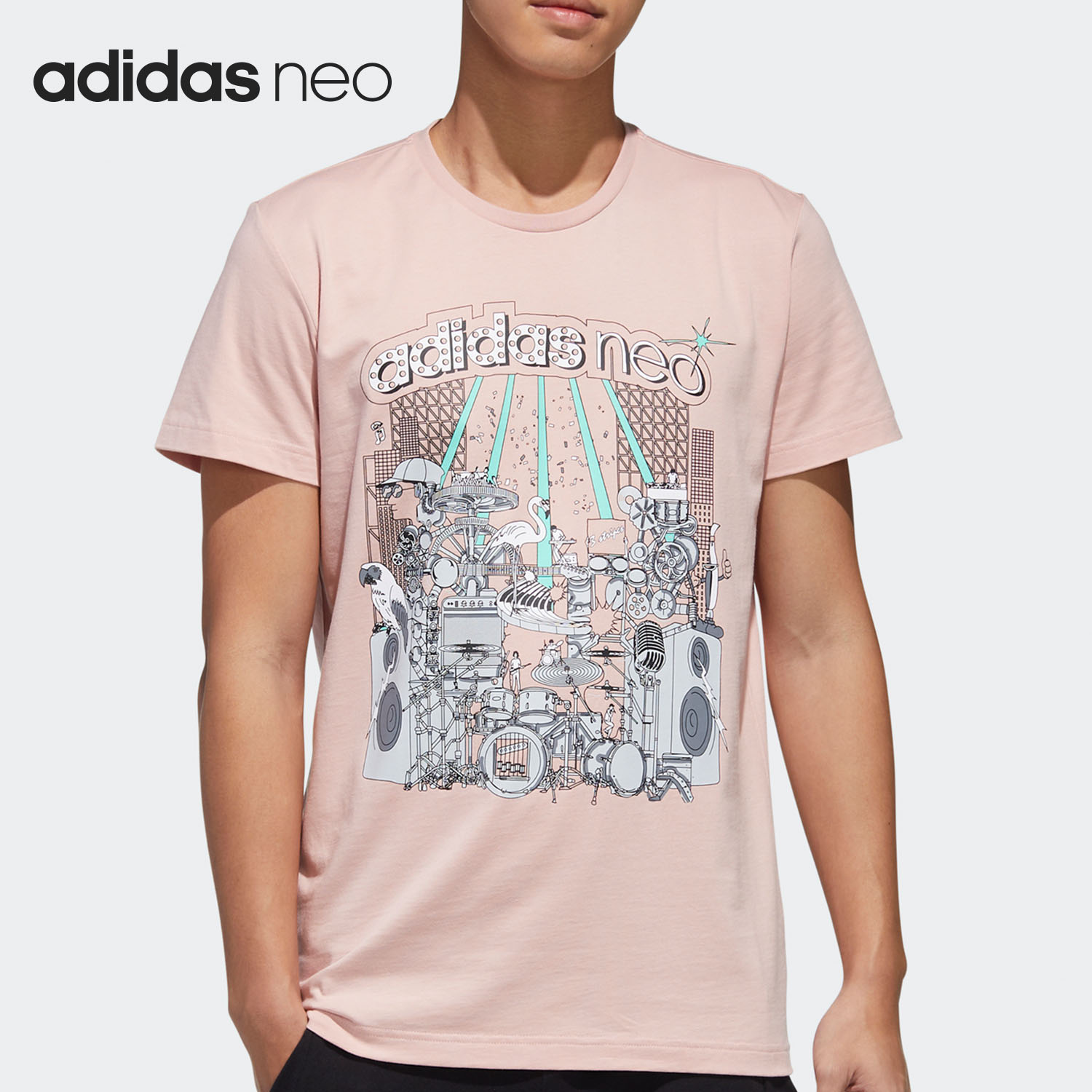 阿迪达斯新品neogl1192短袖t恤