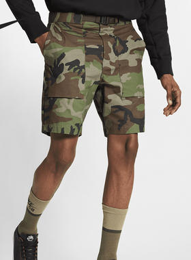 Nike/耐克正品男裤当季 迷彩运动工装裤休闲五分裤短裤AT9882-222