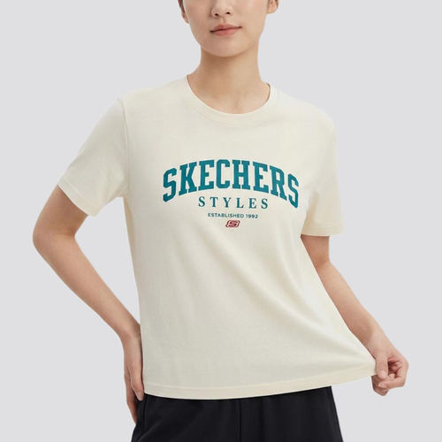 Skechers斯凯奇正品女透气短袖圆领针织速干T恤L226W051-029Y