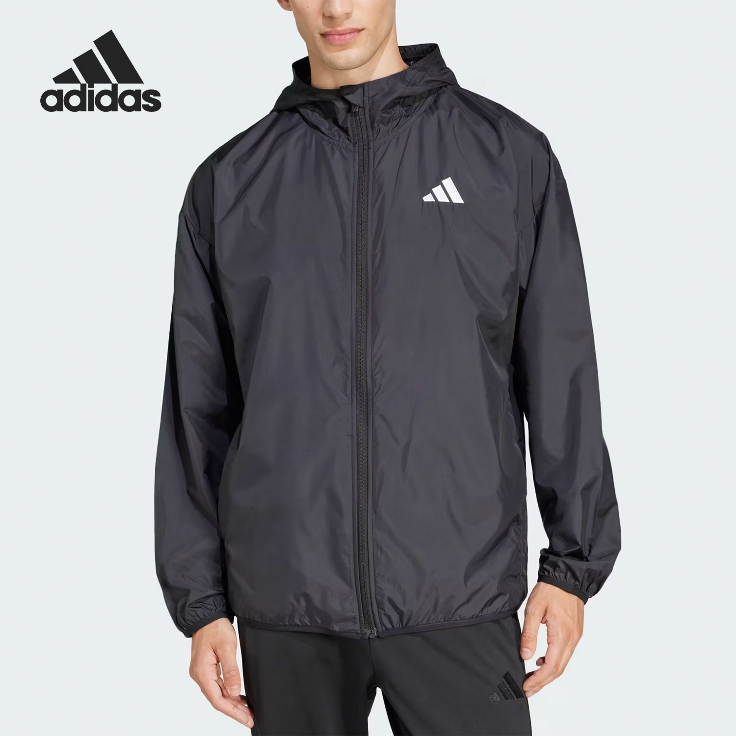 Adidas/阿迪达斯官方正品运动男士梭织潮流时尚夹克外套JF3687 - 实物图