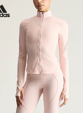 Adidas/阿迪达斯正品春秋款女士高领运动修身长袖外套KR6162