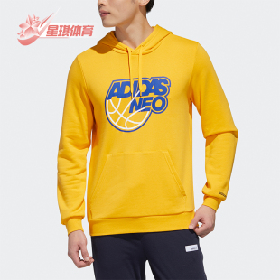 印花透气休闲连帽针织卫衣GP5884 Adidas 阿迪达斯正品 neo男士 时尚