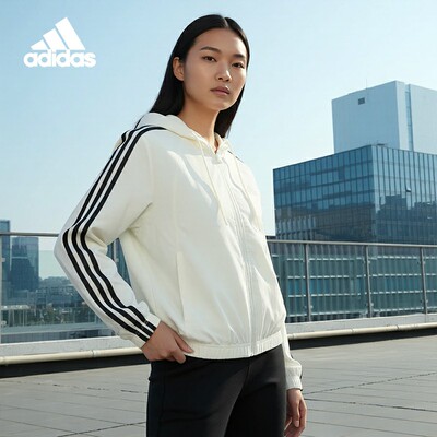 阿迪达斯女士简约休闲外套