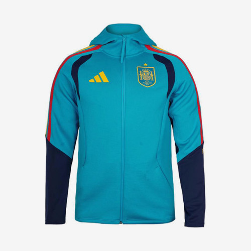 Adidas/阿迪达斯正品新款男蓝藏蓝色足球经典连帽夹克外套KS5202