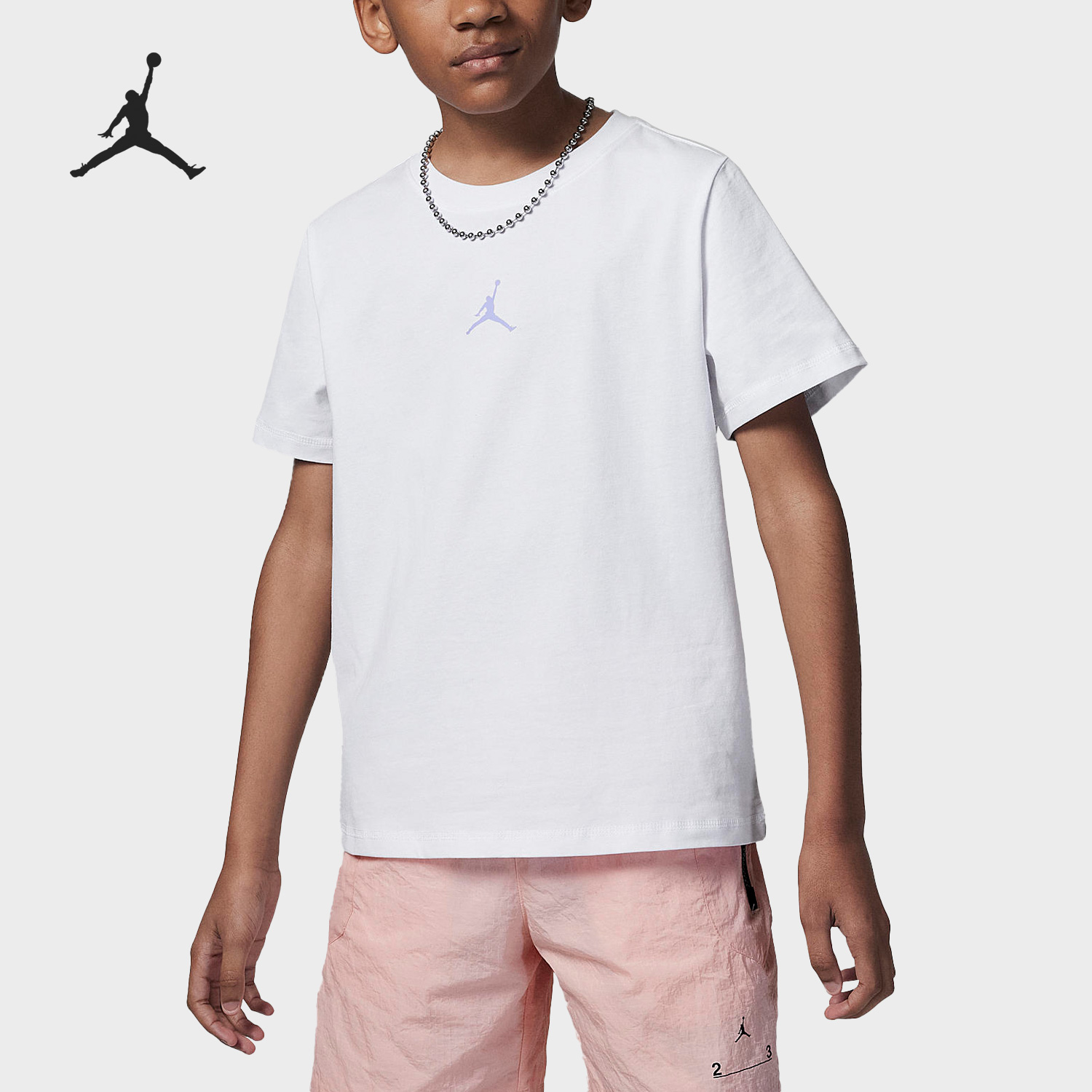 Nike/耐克正品JORDAN大童运动简约时尚透气短袖T恤FQ0715-100