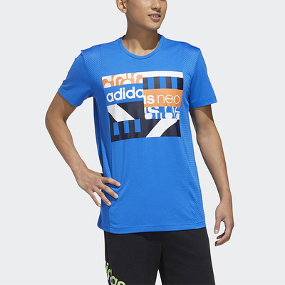 阿迪达斯男子运动短袖