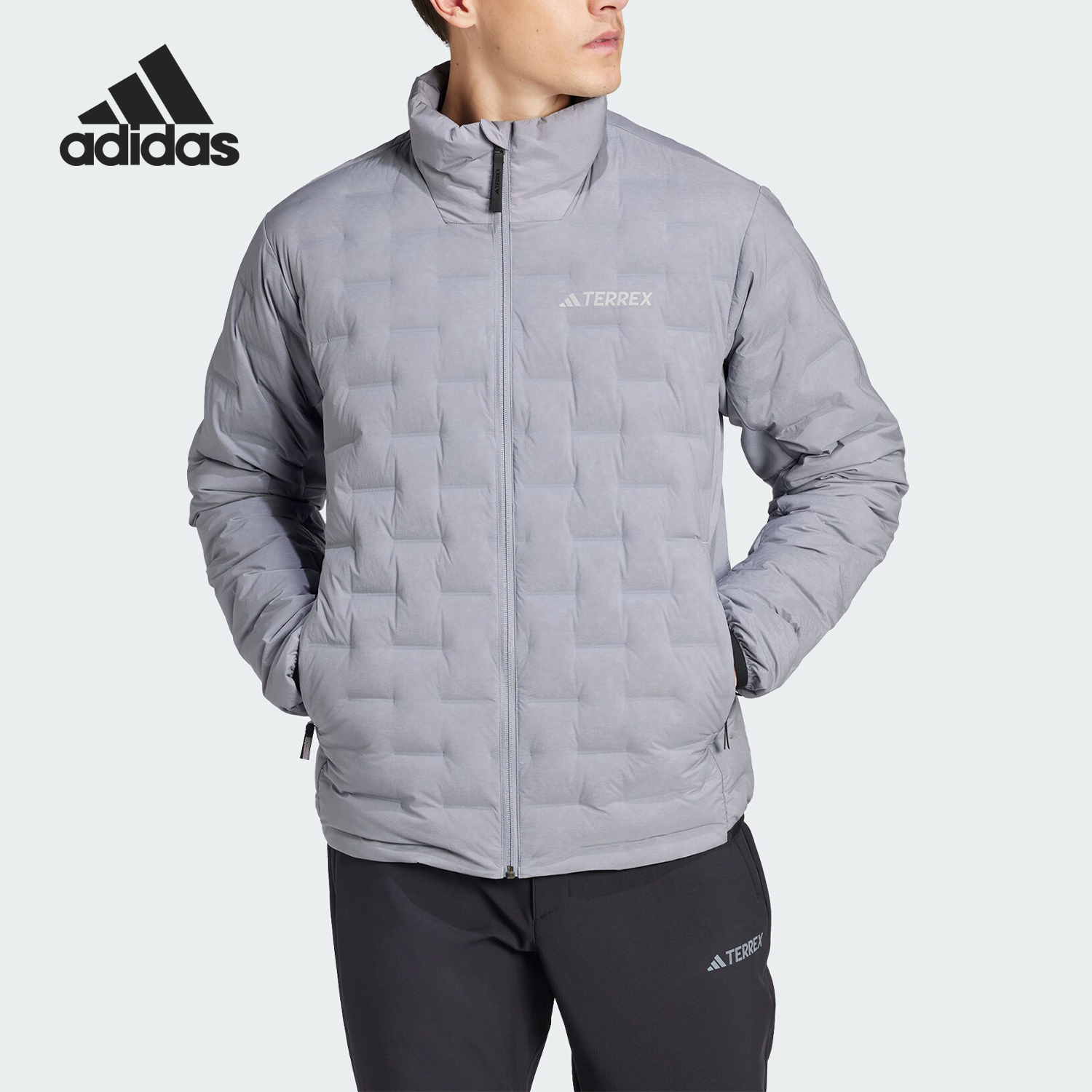 阿迪达斯男士轻薄保暖鹅绒服