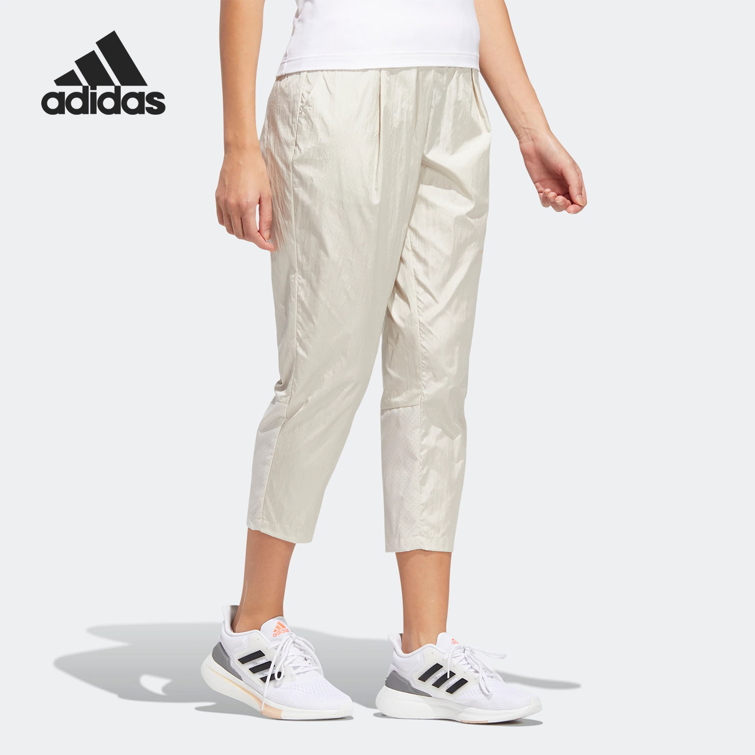 阿迪达斯女子跑步休闲七分裤