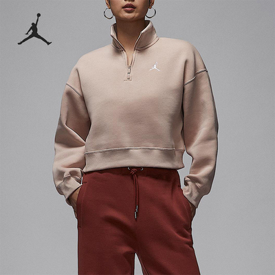 Nike/耐克正品JORDAN女士运动套头半拉链休闲日常卫衣IH2392-292