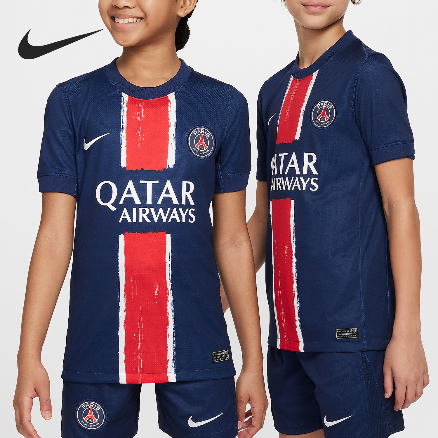 Nike/耐克官方正品Dri-FIT 大童夏季舒爽足球圆领球衣FN9155-411