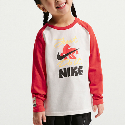 Nike/耐克正品Sportswear婴童休闲圆领拼接长袖上衣IV4759-133