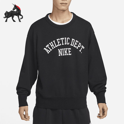 Nike/耐克正品2025男士宽松美式复古字母印花运动卫衣DX0026-010