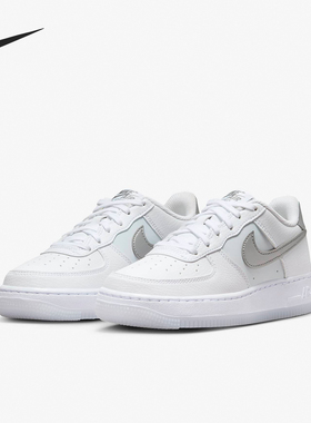 Nike/耐克正品Air Force1 GS女子大童空一号板鞋FV3981-100