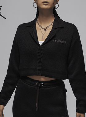 Nike/耐克官方正品JORDAN女士时尚运动翻领针织开衫FZ4196-010