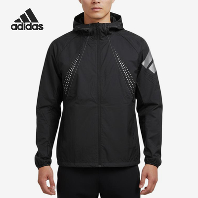 Adidas/阿迪达斯官方正品FOS连帽拉链长袖夹克男夹克外套KW0100