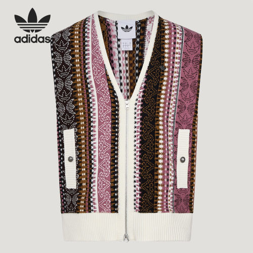 Adidas/阿迪达斯正品三叶草男女针织运动宽松背心马甲KU6910