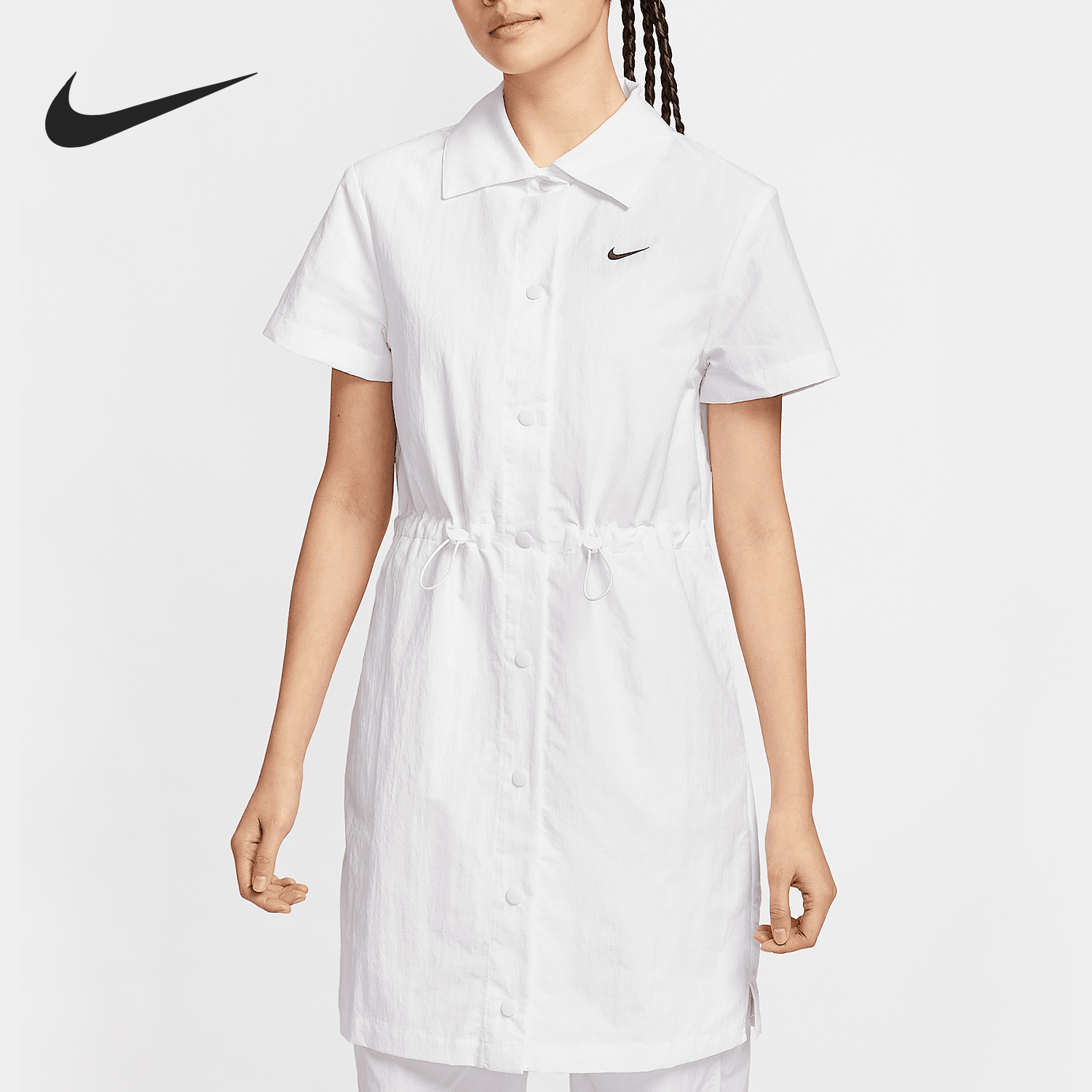 耐克女士防晒收腰短袖连衣裙
