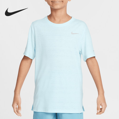 Nike/耐克正品Dri-FIT大童宽松针织运动透气短袖DD3055-474