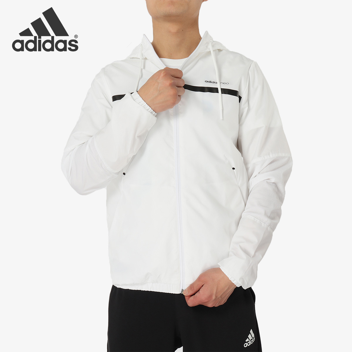 阿迪达斯男子休闲运动夹克外套