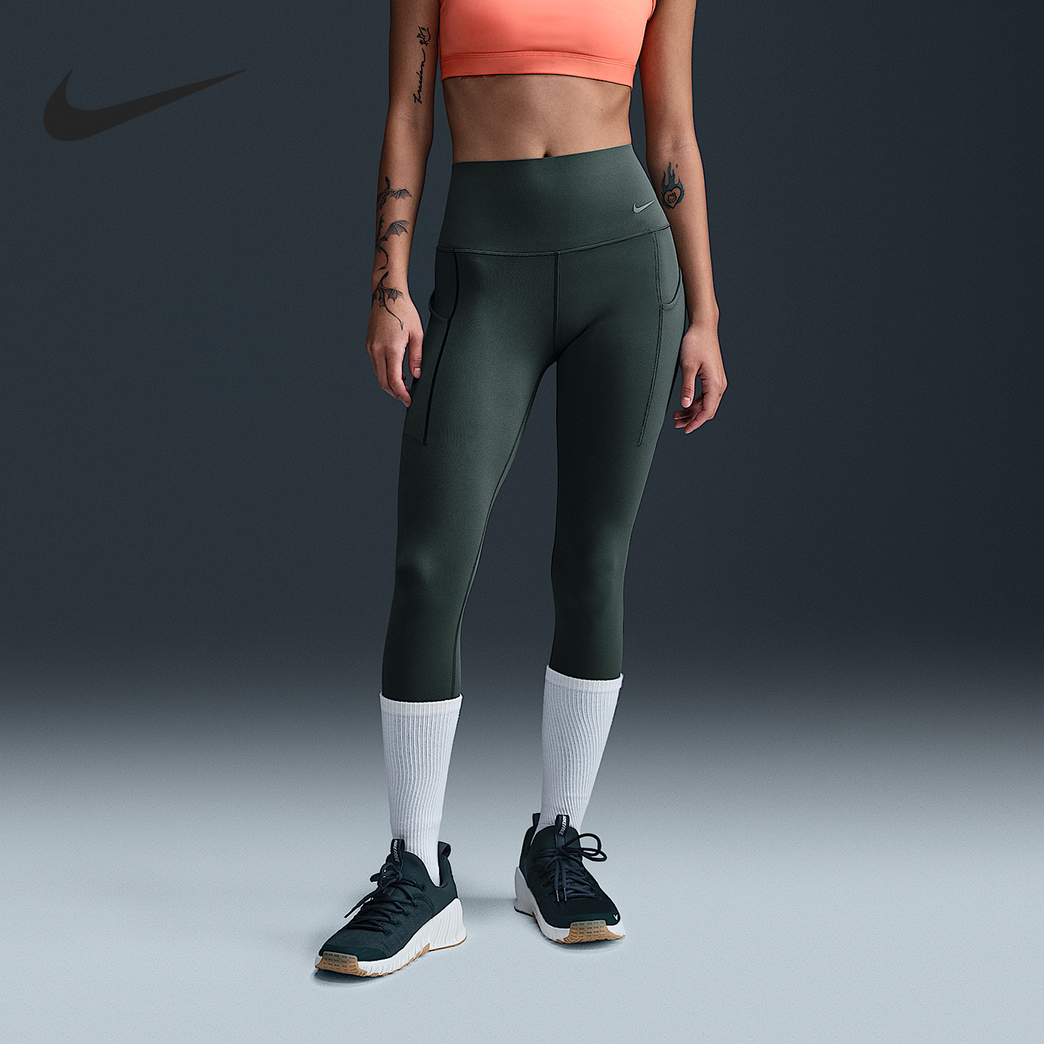 Nike/耐克正品2025秋季款女士运动紧身高腰长裤DQ5997-338