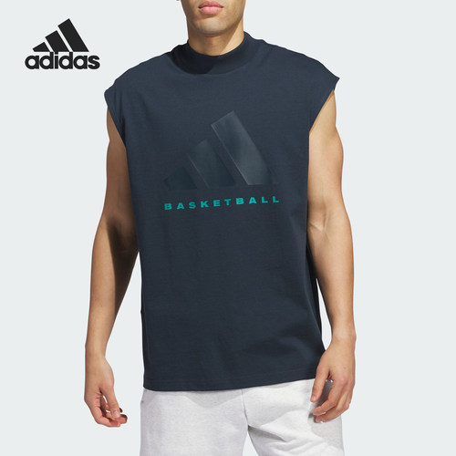 阿迪达斯男女同款潮流无袖T恤