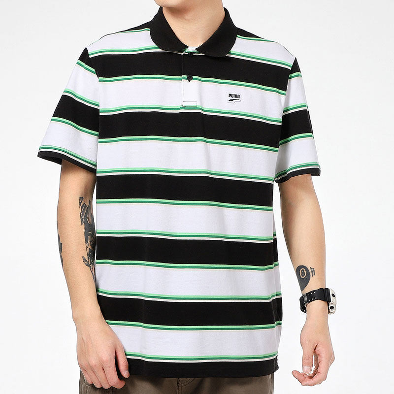 PUMA/彪马正品新款男子秋冬季短袖条纹运动Polo衫 599781-02,运动服/休闲服装,运动POLO衫,淘宝优惠券,粉丝福利购,淘宝优惠卷