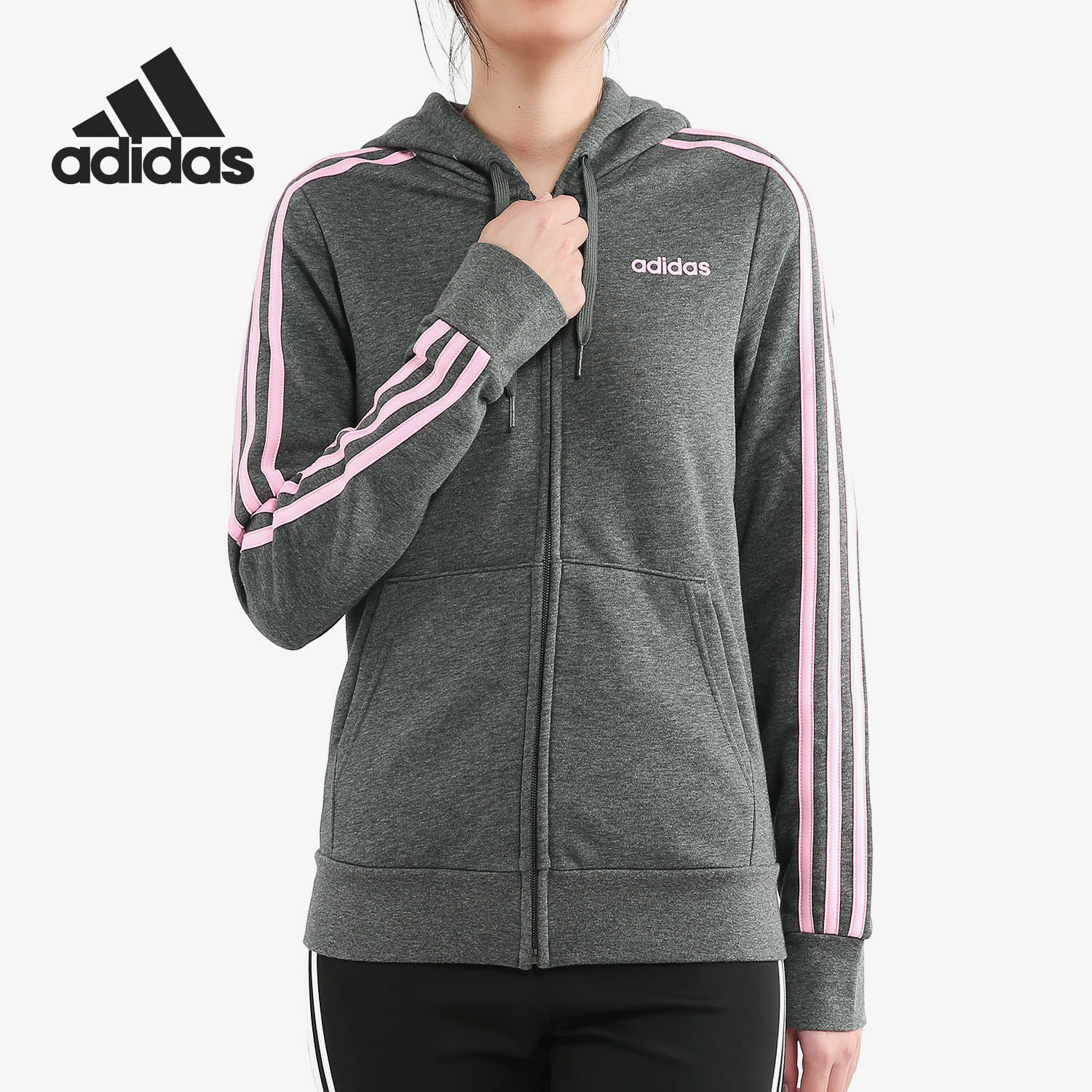 Adidas/阿迪达斯正品女子休闲连帽夹克DU0657 DP2419 DU065