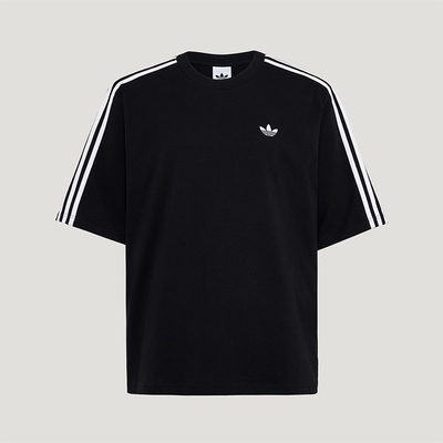 Adidas/阿迪达斯正品三叶草男针织条纹时尚休闲宽松短袖T恤KG6331