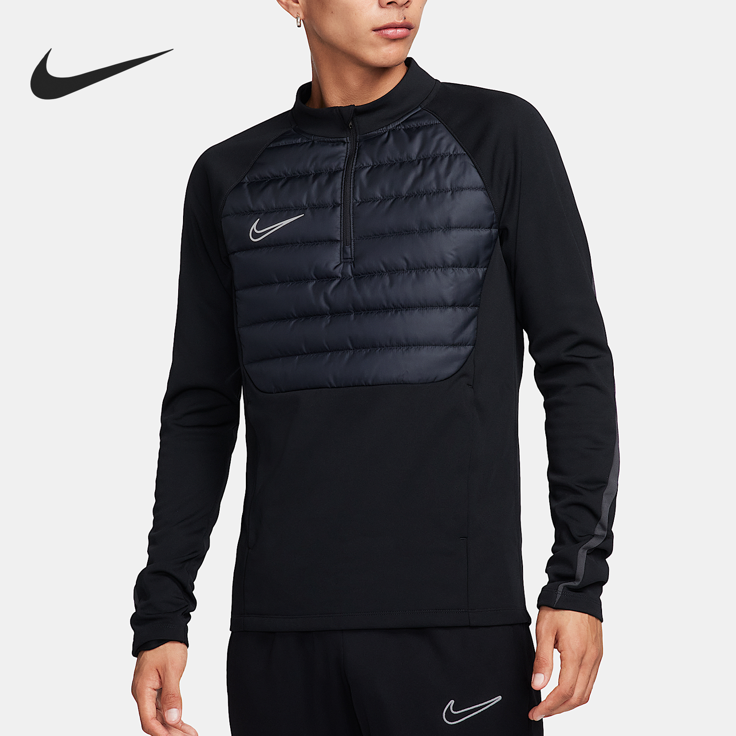 耐克男士运动保暖足球长袖