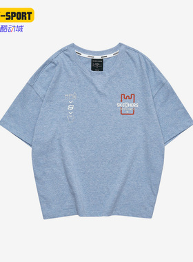 Skechers/斯凯奇正品新款夏季短袖衬衫男女运动短袖T恤 L221W056