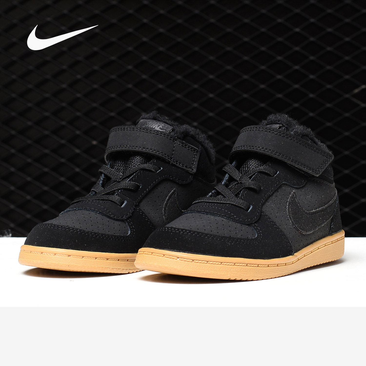 nike/耐克正品court borough 小童冬季加绒保暖休闲板鞋 av3159